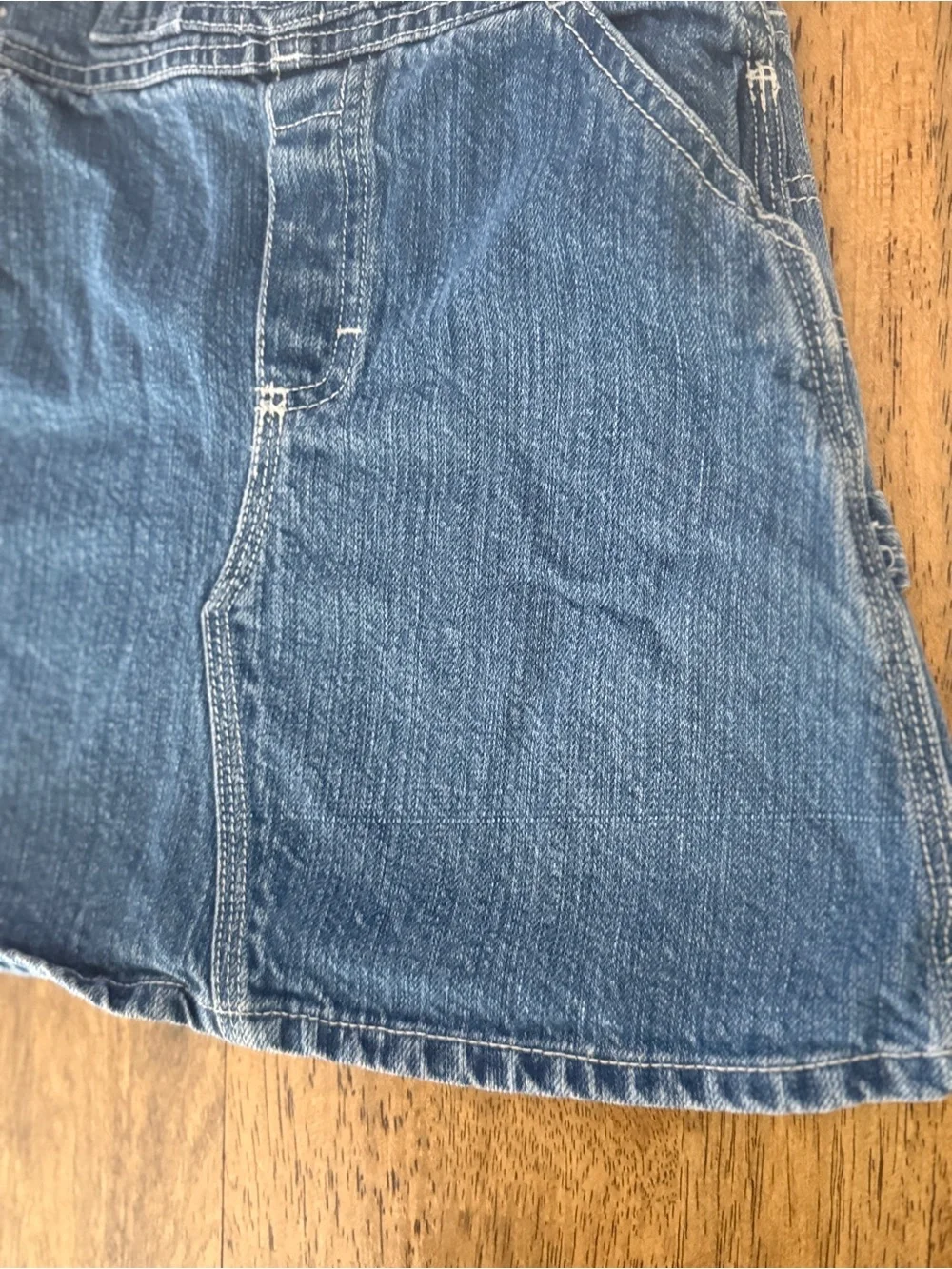 OshKosh B'gosh Vestbak Girls Denim Overall‎ Dress - Blue 24mos